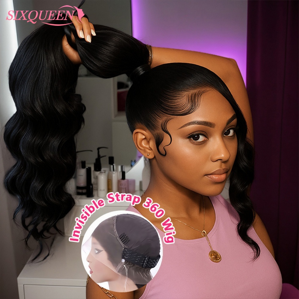 HD 360 Full Lace Wig with Invi - Eyelash Extension Natural Look recension och pris