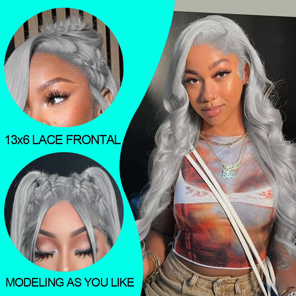 Cosplay Body Wave Silver Grey  - Eyelash Extension Natural Look recension och pris