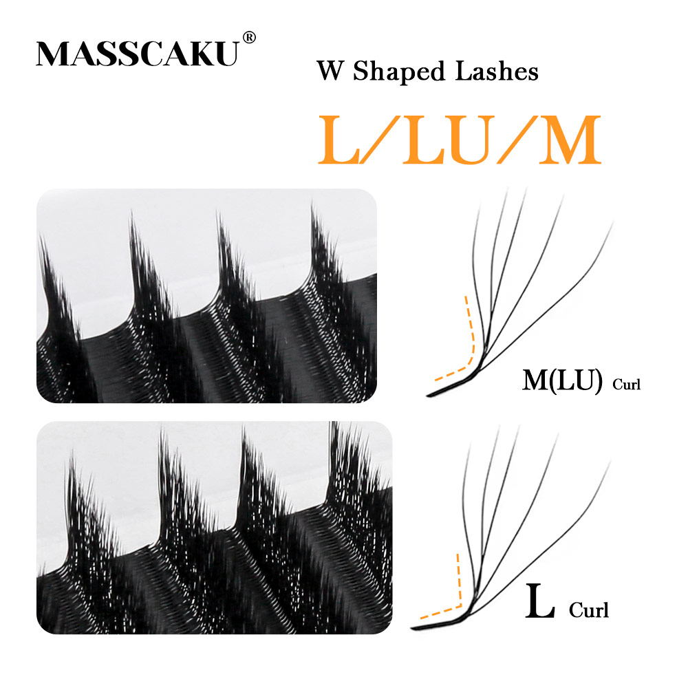 MASSCAKU L LU M Curl YY/W Shap - Eyelash Extension Human Hair recension och pris