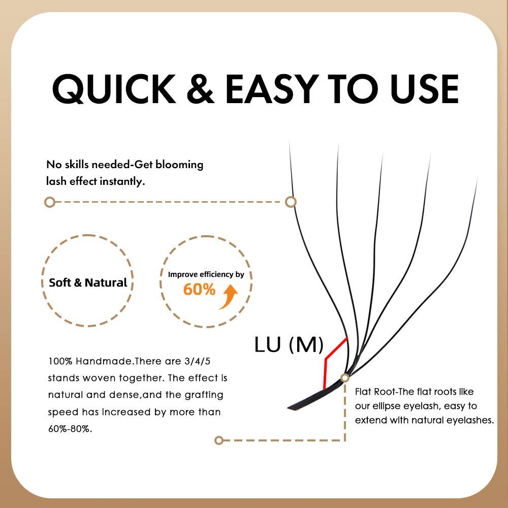 MASSCAKU L LU M Curl YY/W Shap - Eyelash Extension Human Hair recension och pris