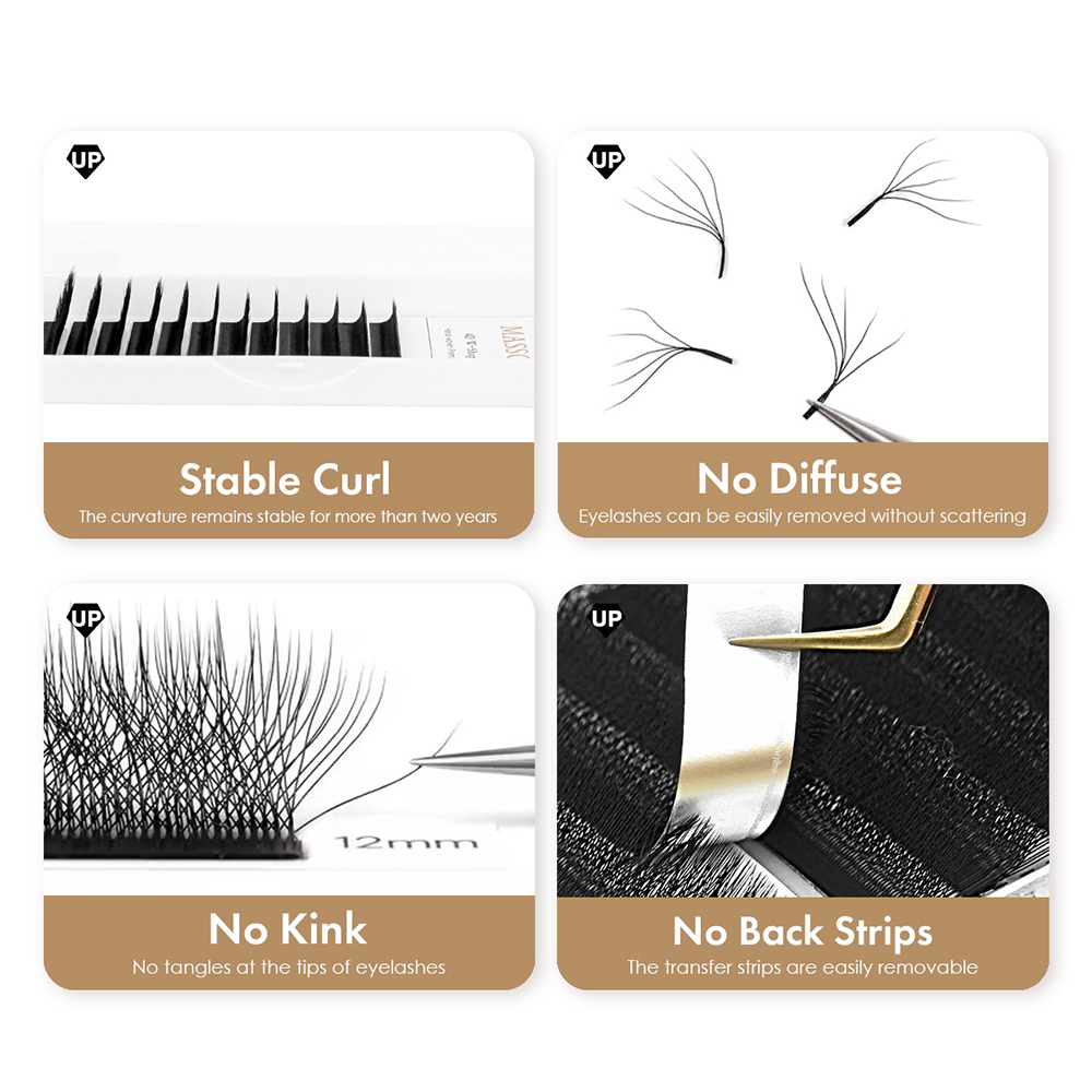 MASSCAKU L LU M Curl YY/W Shap - Eyelash Extension Human Hair recension och pris
