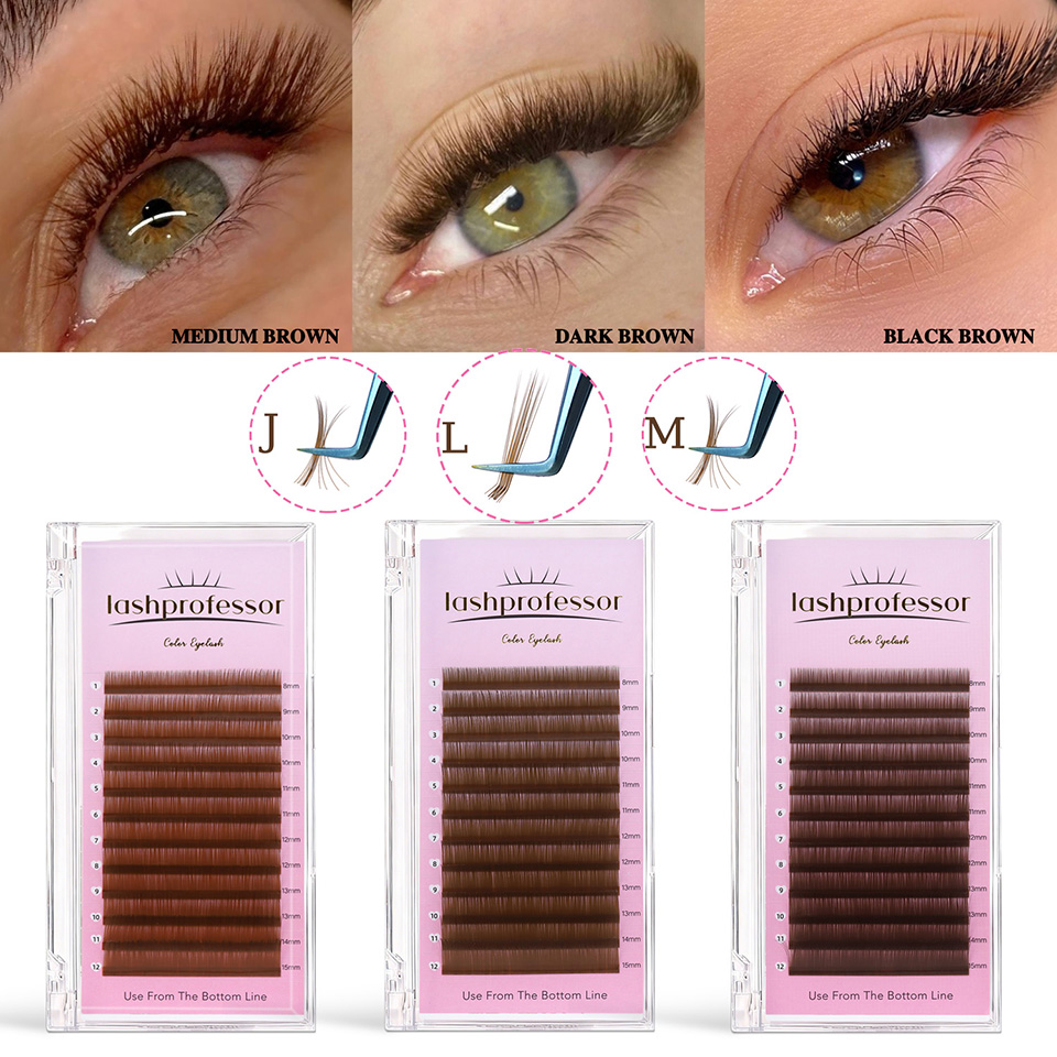 Lashprofessor J L M Curl Brown - Eyelash Extension Russian recension och pris
