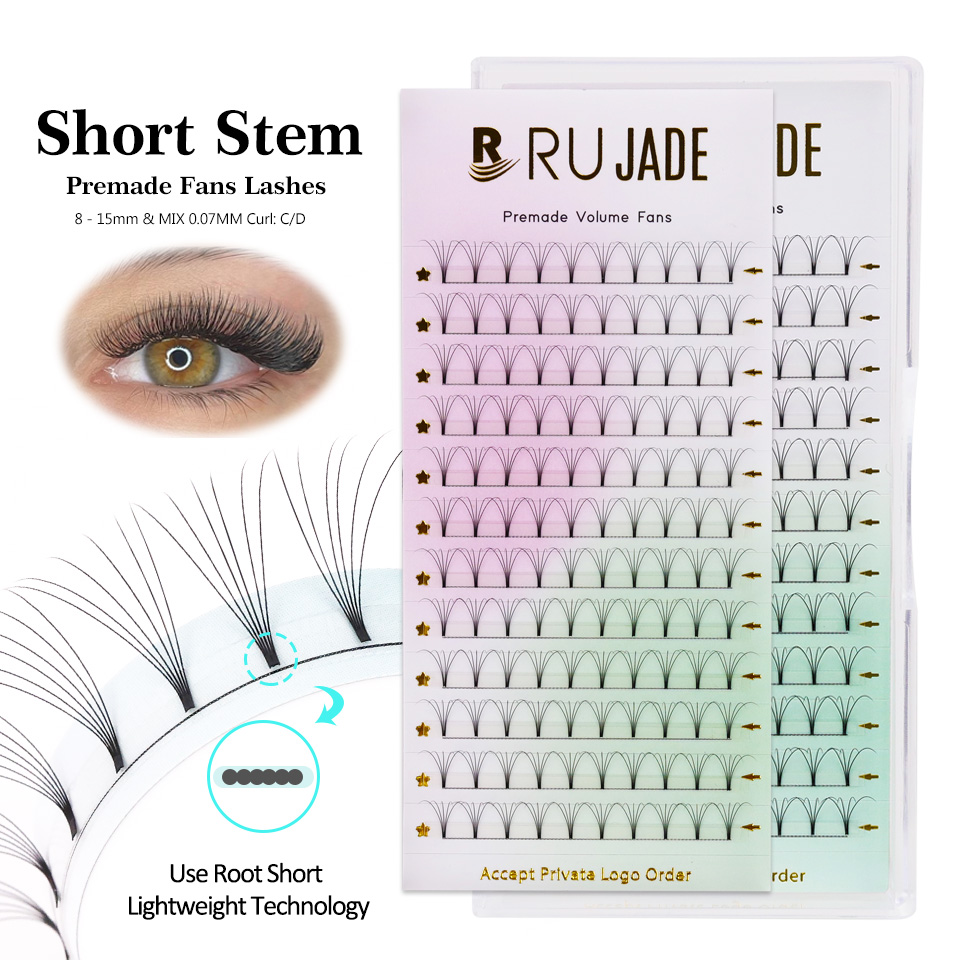 RUJADE Short Stem 3D 4D 5D 6D  - Eyelash Extension Russian recension och pris