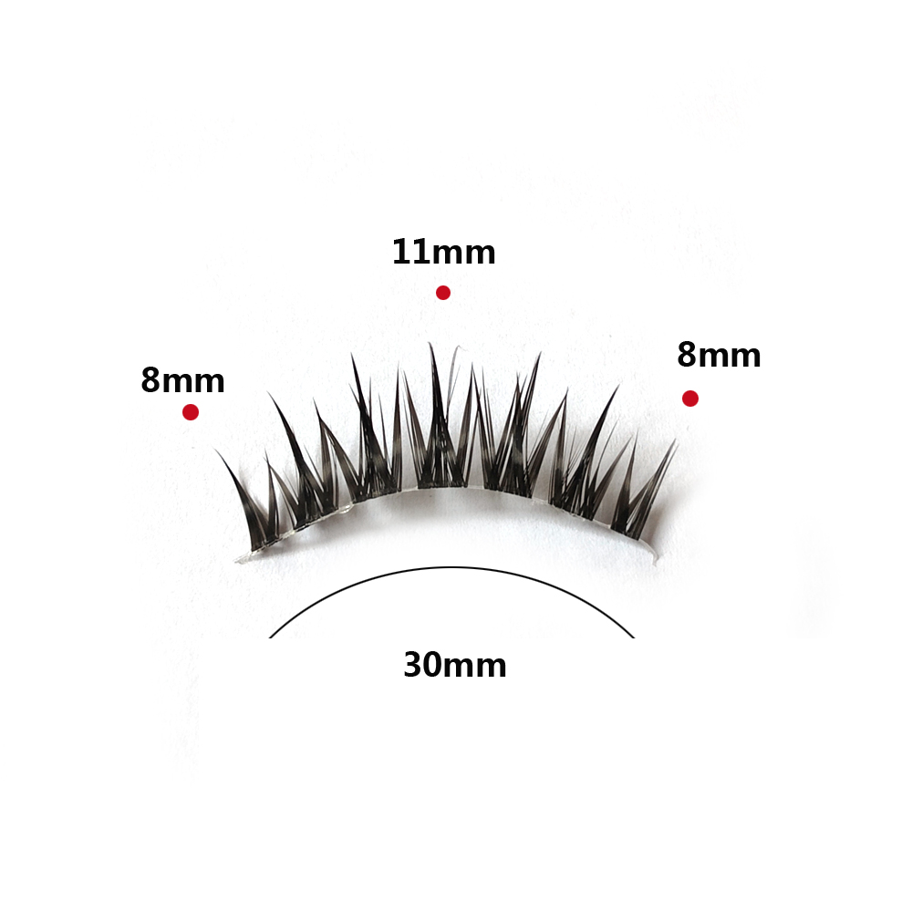 5 Pairs Natural Cat Eye False  - Eyelash Extension Human Hair recension och pris