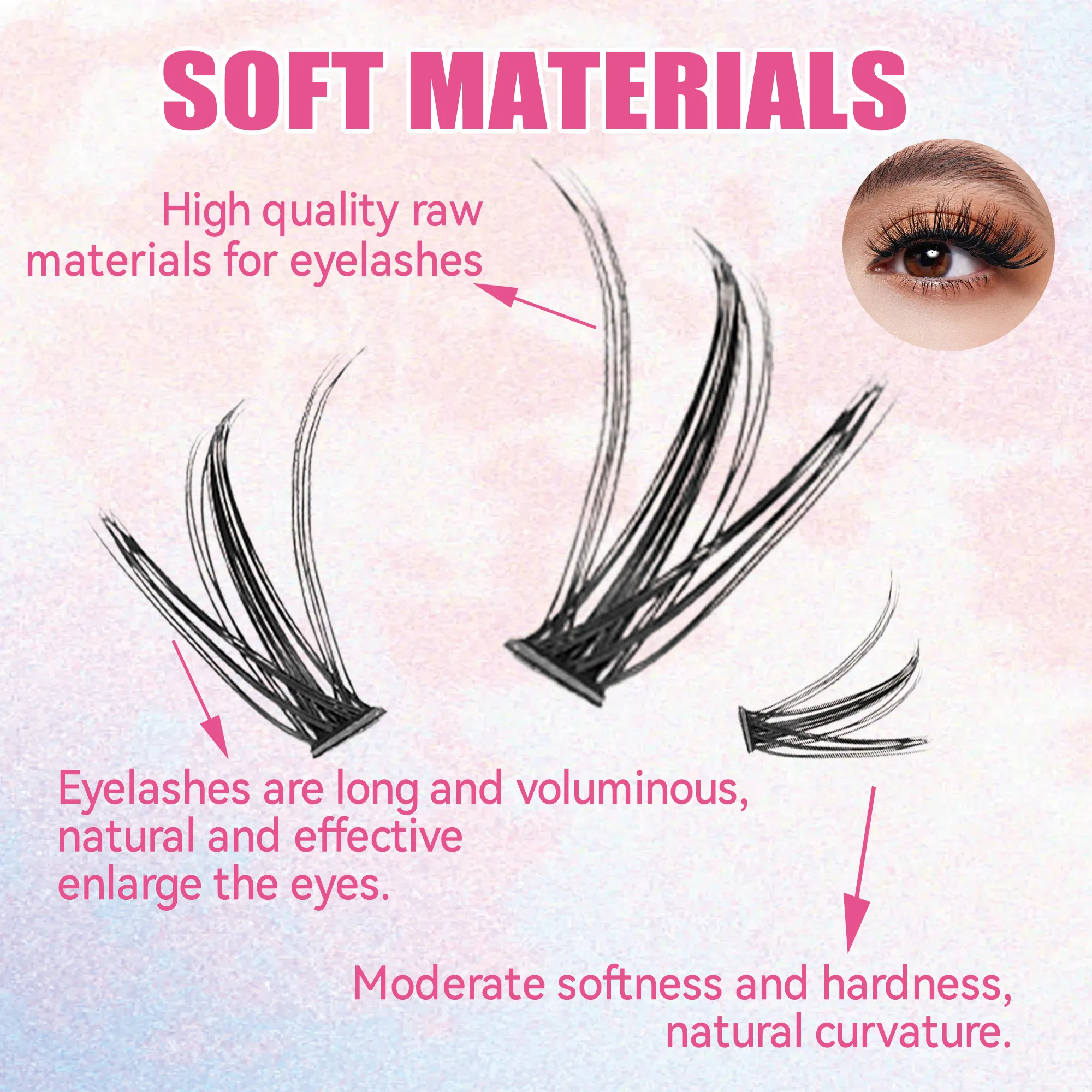 Eyelashes 200 PCS Clusters Las - Eyelash Extension London recension och pris