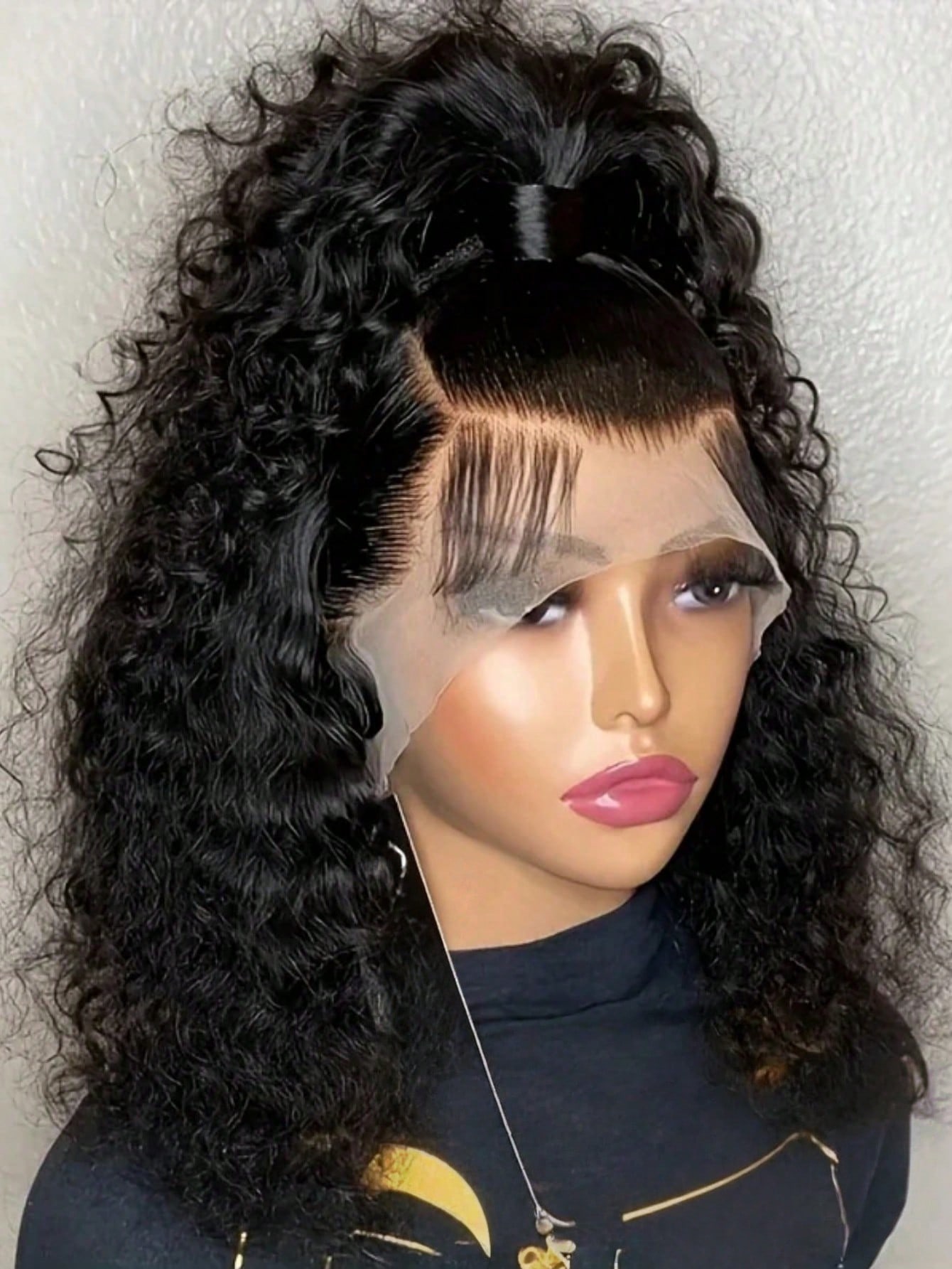 40-42 Inch Deep Wave Frontal W - Eyelash Extension Natural Look recension och pris
