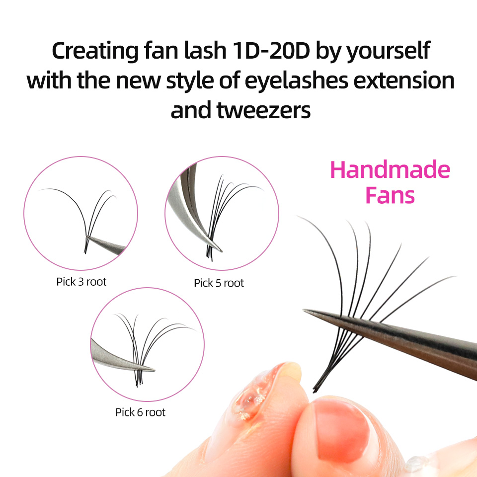 AGUUD 10 Cases/Lot Matte Black - Eyelash Extension Russian recension och pris